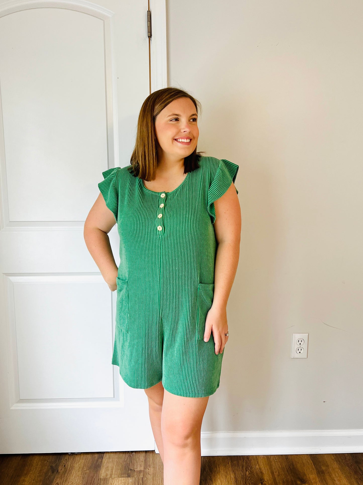 Kelly Green Romper