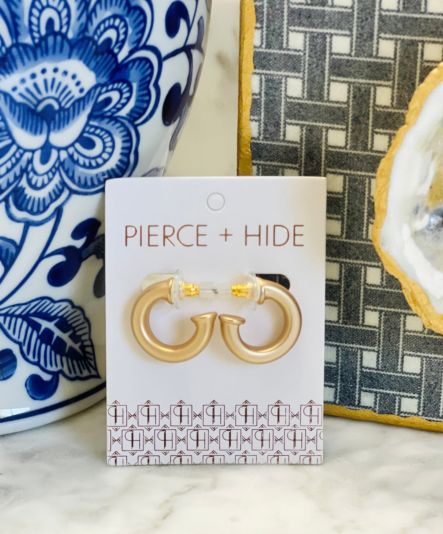 Mini Gold Matte Earrings