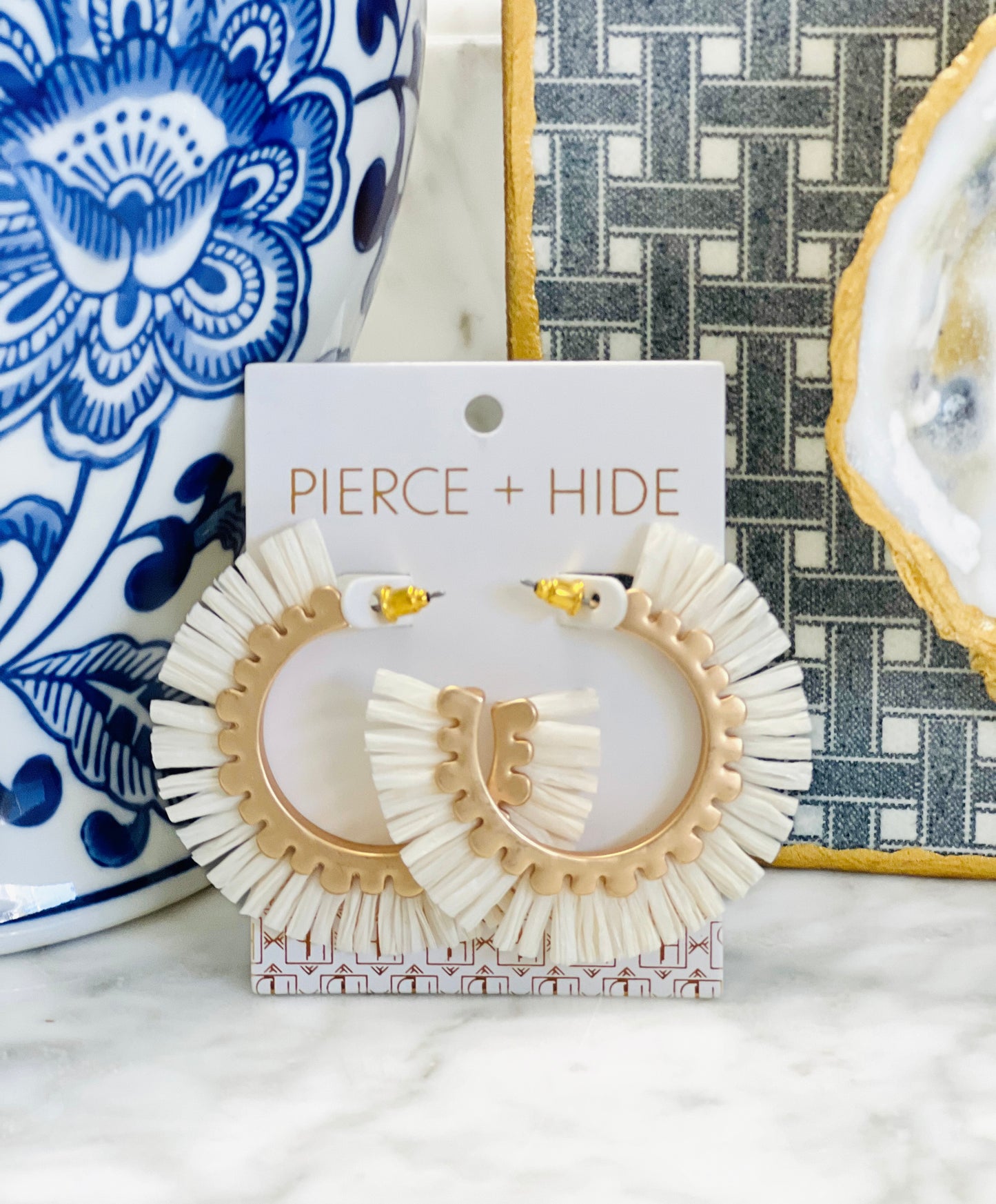 Golden Fringe Hoop Earrings